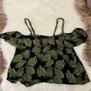 Superdry palm tree flutter sleeve top🌴